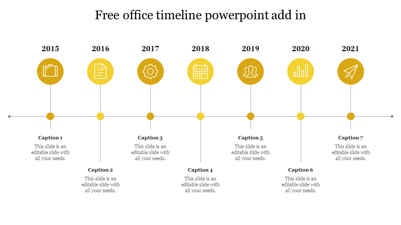 free office timeline powerpoint add in-Yellow
